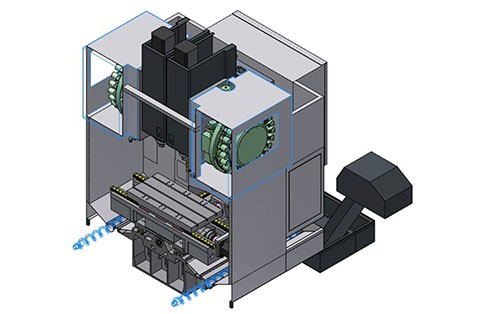 NV430T Multi-Spindle Machining Center High Speed Feed